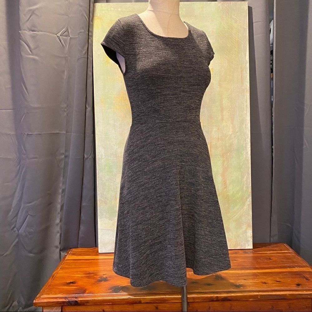 Everly Medium Gray Short-Sleeve Dress - Picture 1 of 5